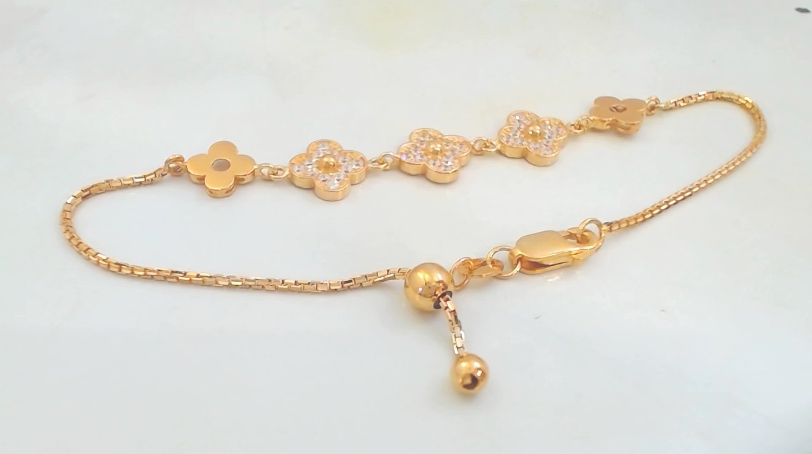 Gelang Rantai Italy Santa Model Mata AD Slep